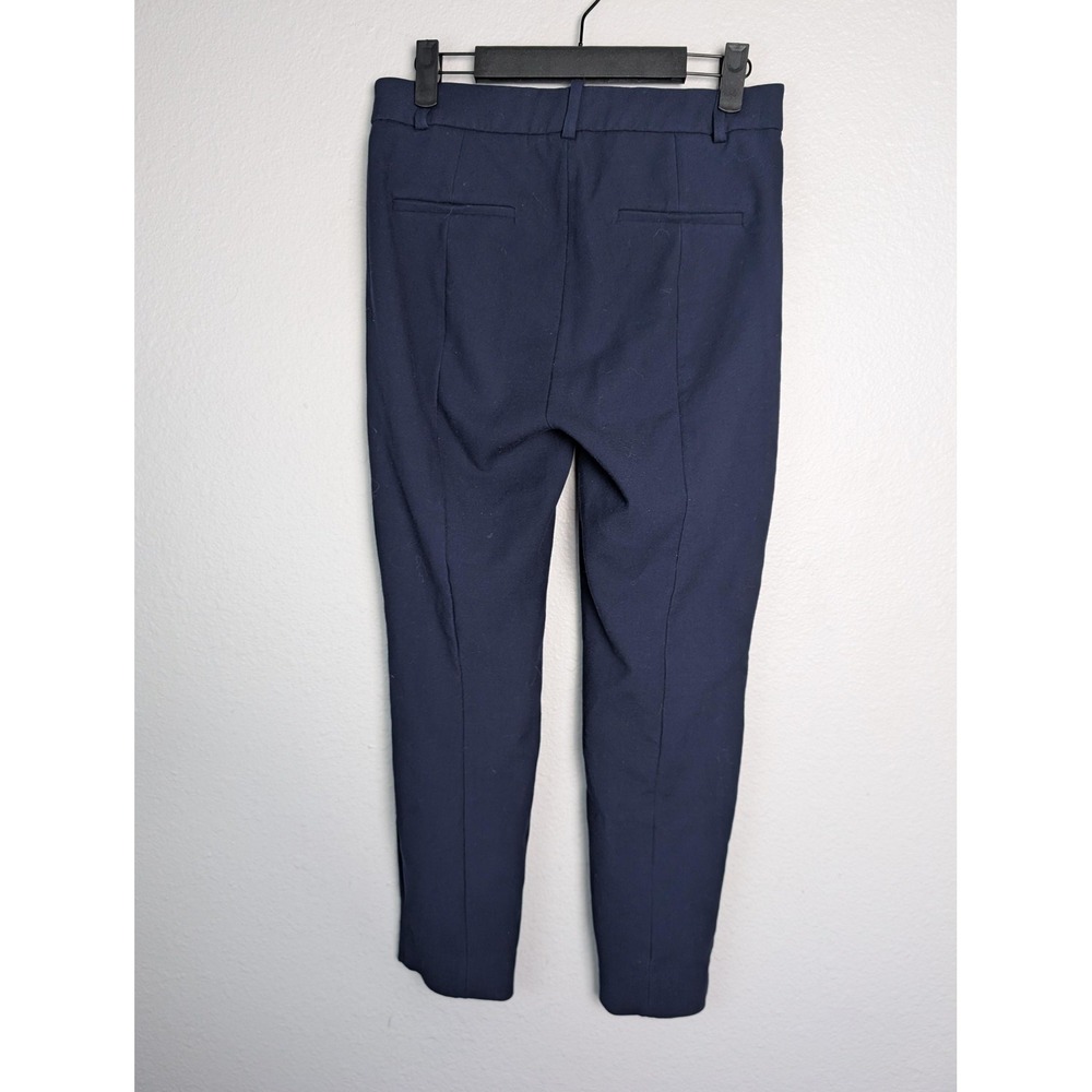 J Crew High-Rise Cameron Pants Womens 2 Navy Blue Tapered Crop Ankle Stretch - Picture 2 of 9